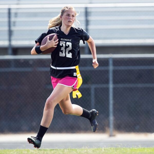 Ladies Solid Flag Football Jersey Thumbnail