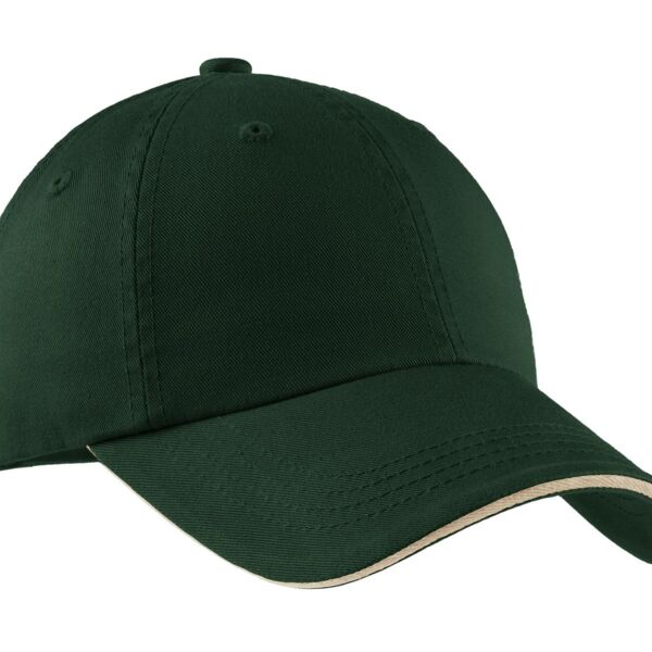 Sandwich Bill Cap with Striped Closure Thumbnail